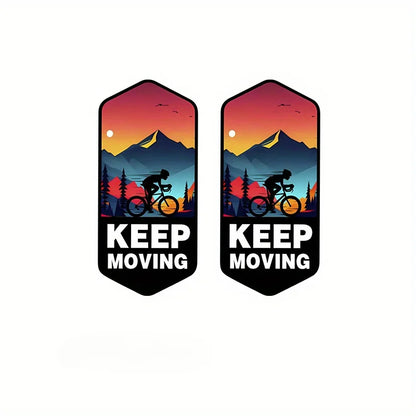 Keep Moving Bicycle Sticker Set