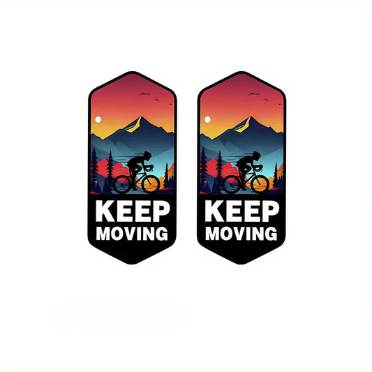 Keep Moving Bicycle Sticker Set