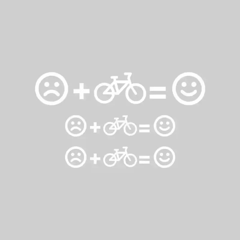 Fahrradaufkleber, dekoratives Emoticon 