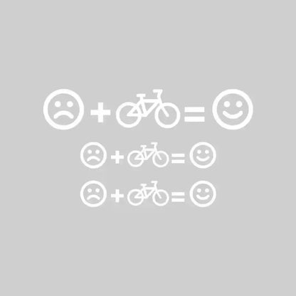 Fahrradaufkleber, dekoratives Emoticon 