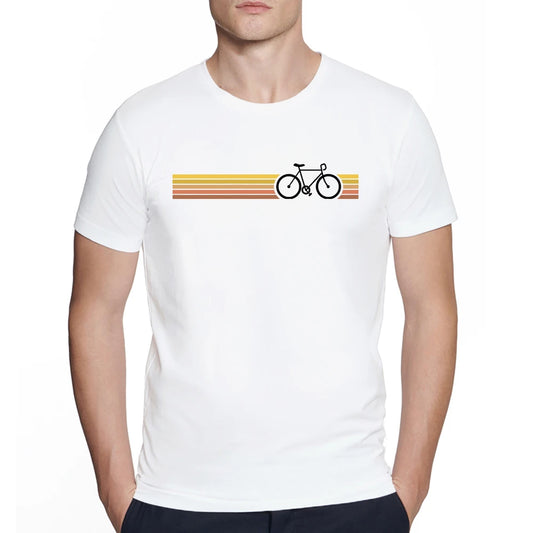 Retro-Streifen Radsport-T-Shirt