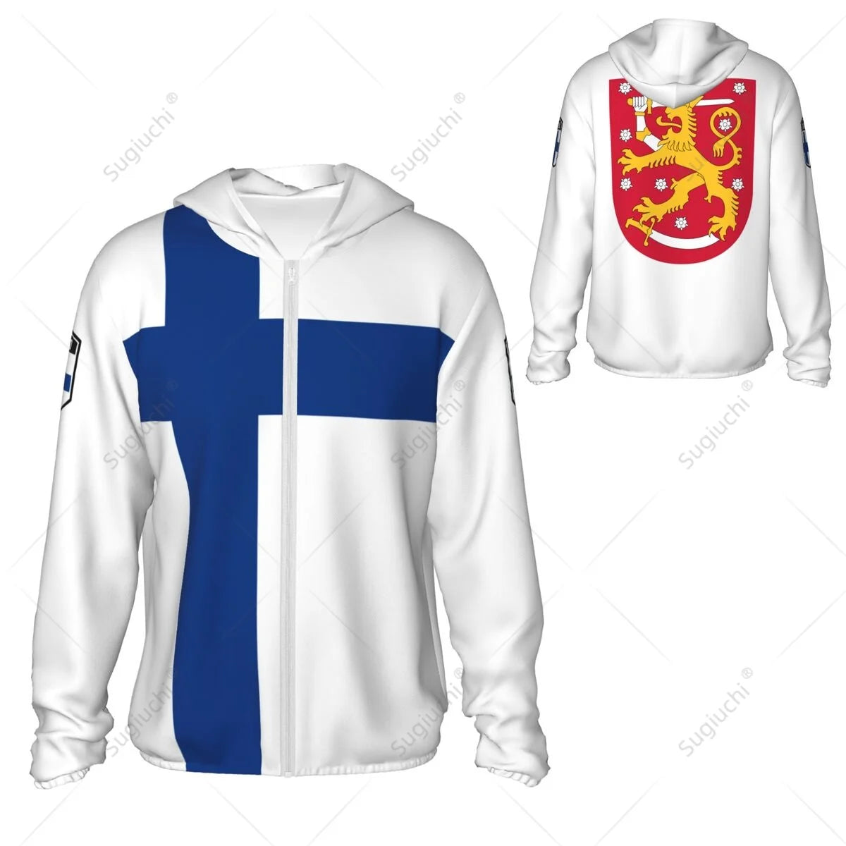 Finland Flag Long Hoodie 