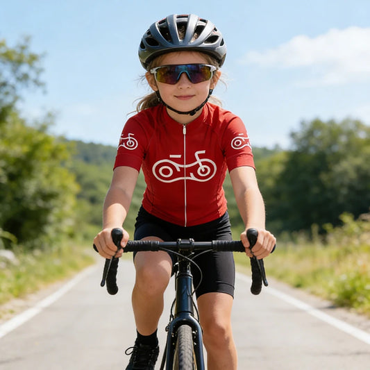 Kids Cycling Jersey – Short Sleeve, Full Zip | Girls & Boys | XS–4XL