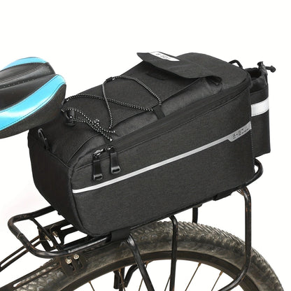 13L Waterproof Bike Rear Bag – Bicycle Pannier with Rain Cover