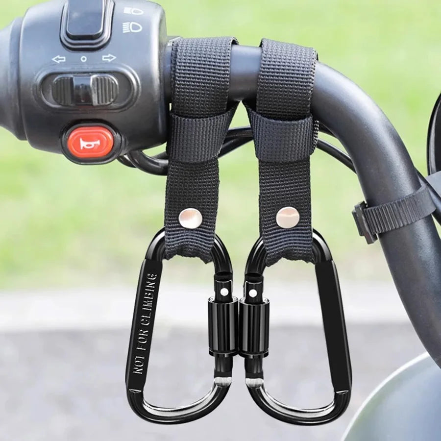 Bike Handlebar Hook Set (2 pcs) – Universal Helmet & Bag Hanger for E-Bikes