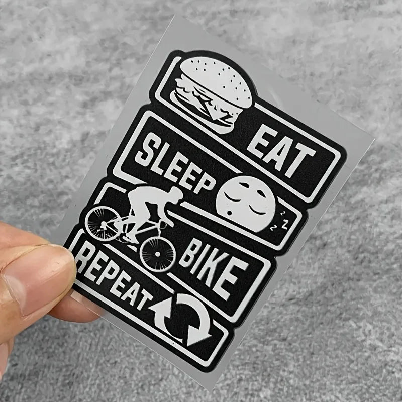 "Eat Sleep Bike Repeat" Sticker