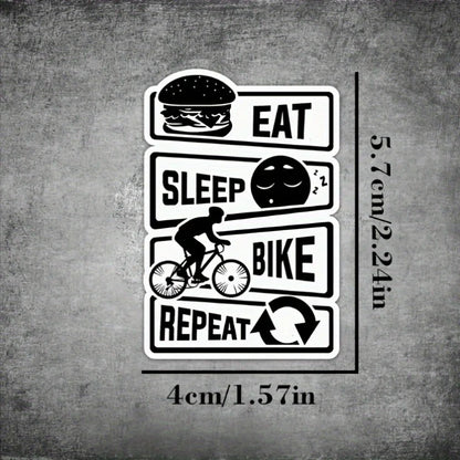 "Eat Sleep Bike Repeat" Sticker