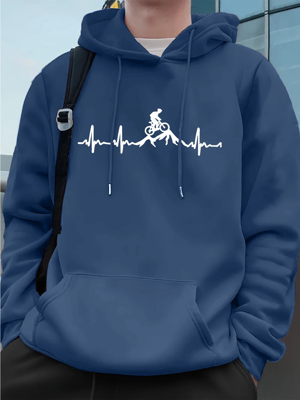 Mountain Biking Heartbeat Hoodie