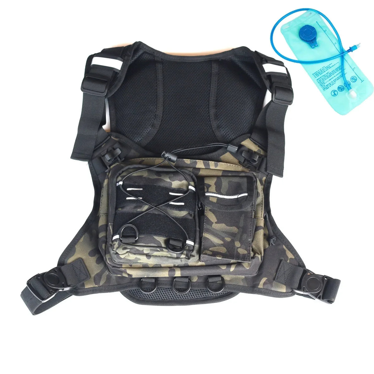 Tactical Hydration Vest with 2L Water Bladder — Running & Cycling Chest Pack