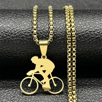 Collier de silhouette cycliste