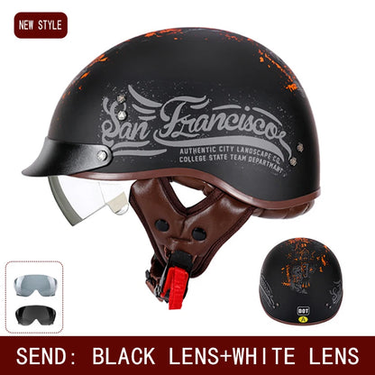 Vintage Half-Face Helmet