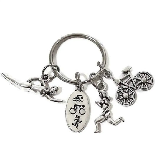 Triathlon Keychain