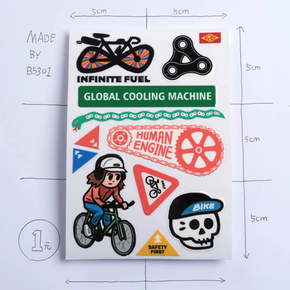 Pack d’autocollants de cyclisme