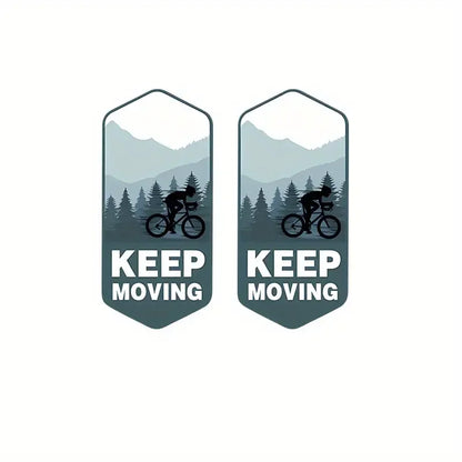 Keep Moving Bicycle Sticker Set