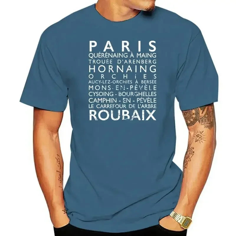 Paris Roubaix Radfahrer-T-Shirt