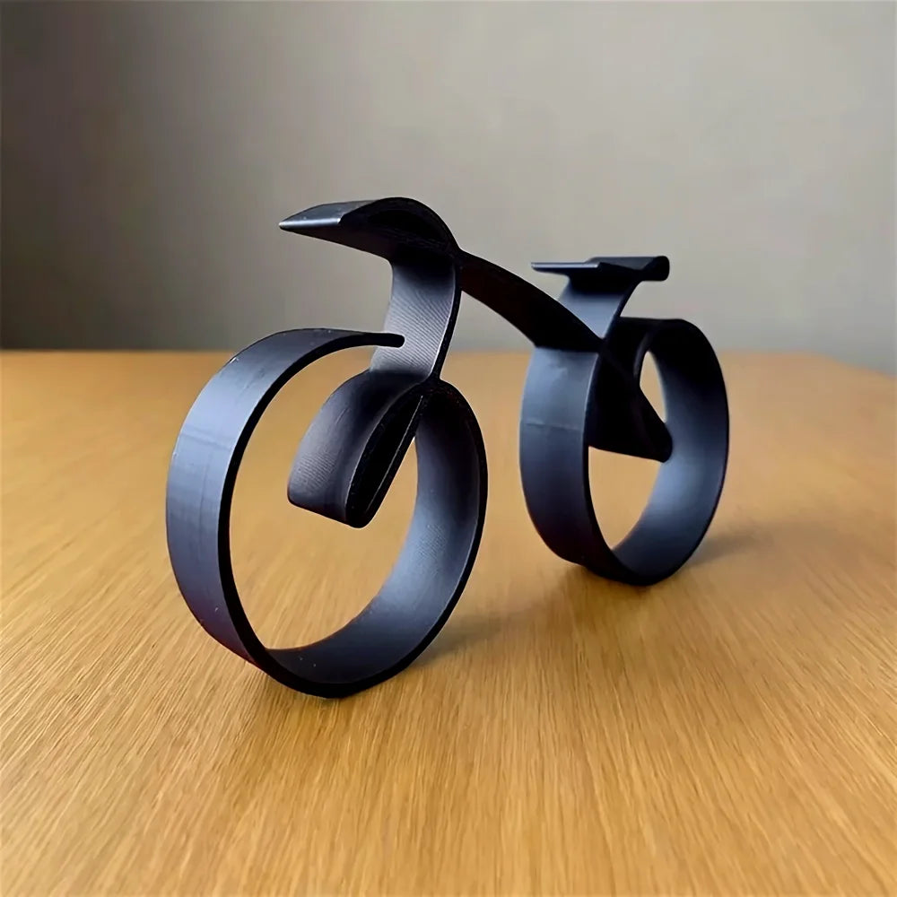 Minimalist Wireframe Bicycle Sculpture