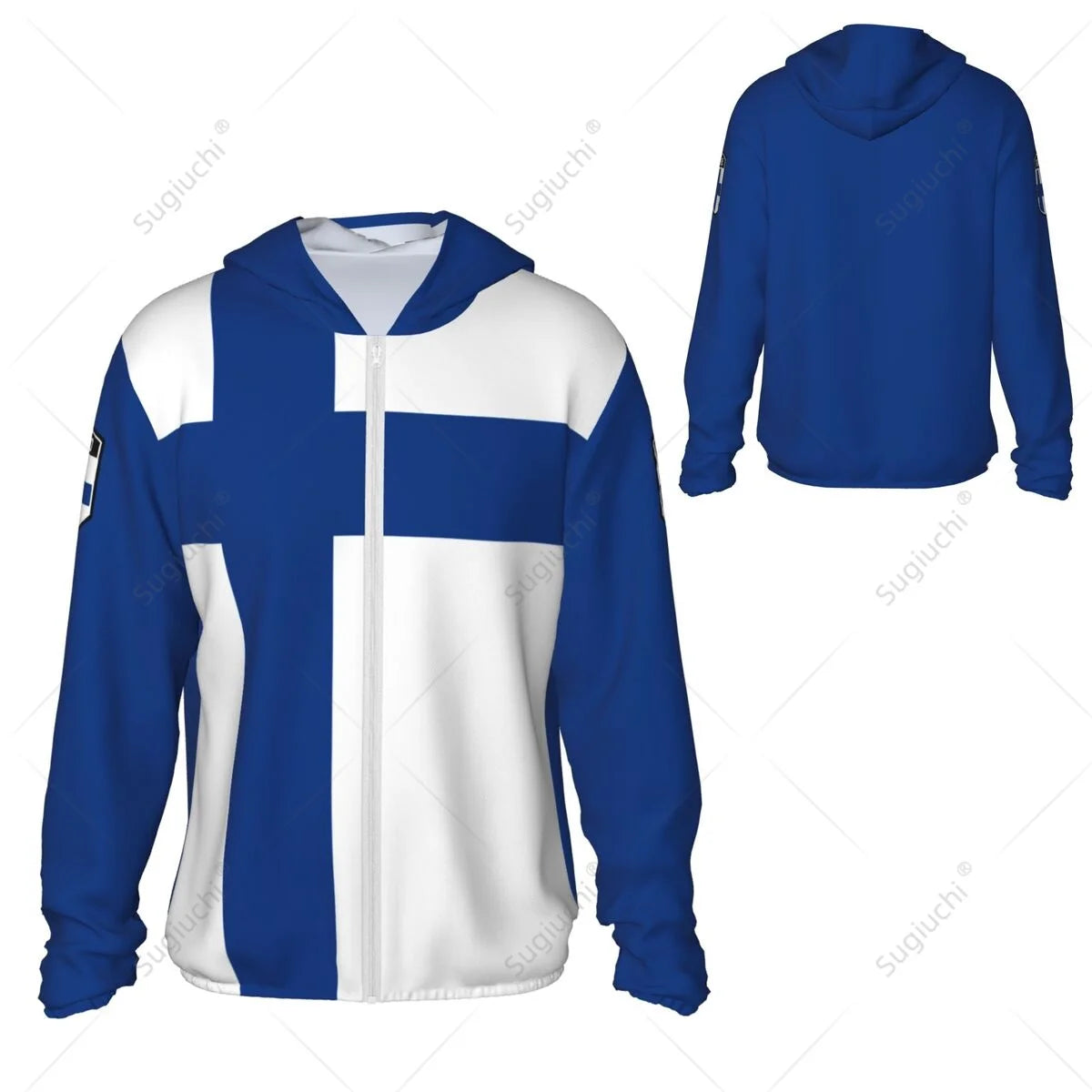 Finland Flag Long Hoodie 