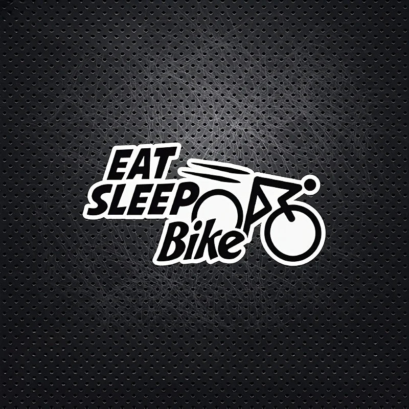 “Eat Sleep Bike” Fun Sticker 