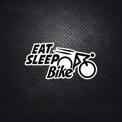 “Eat Sleep Bike” Fun Sticker 