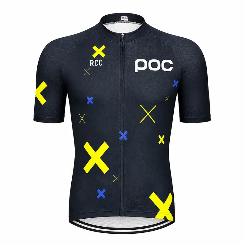 Men’s Short-Sleeve Cycling Jersey – Full-Zip, Quick-Dry MTB & Road Bike Top
