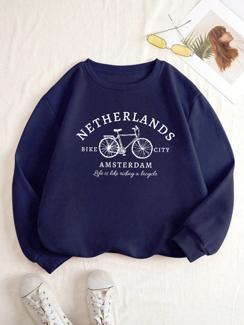 Netherlands Bike City Crewneck Sweatshirt