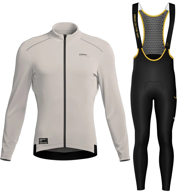 Camisa de ciclismo térmica forrada de lã quente
