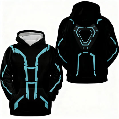 Light Cycle Themed Men's Hoodie