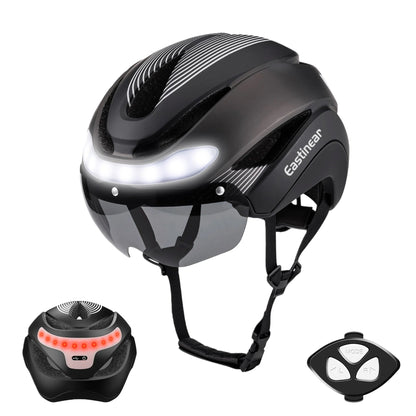 Bicycle Helmet LED Lights with Magnetic Goggles
