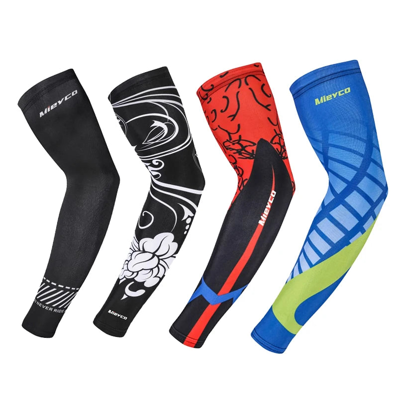 UV Sun Protection Cycling Arm Sleeves – Icy Silk | 16 Designs | S–3XL