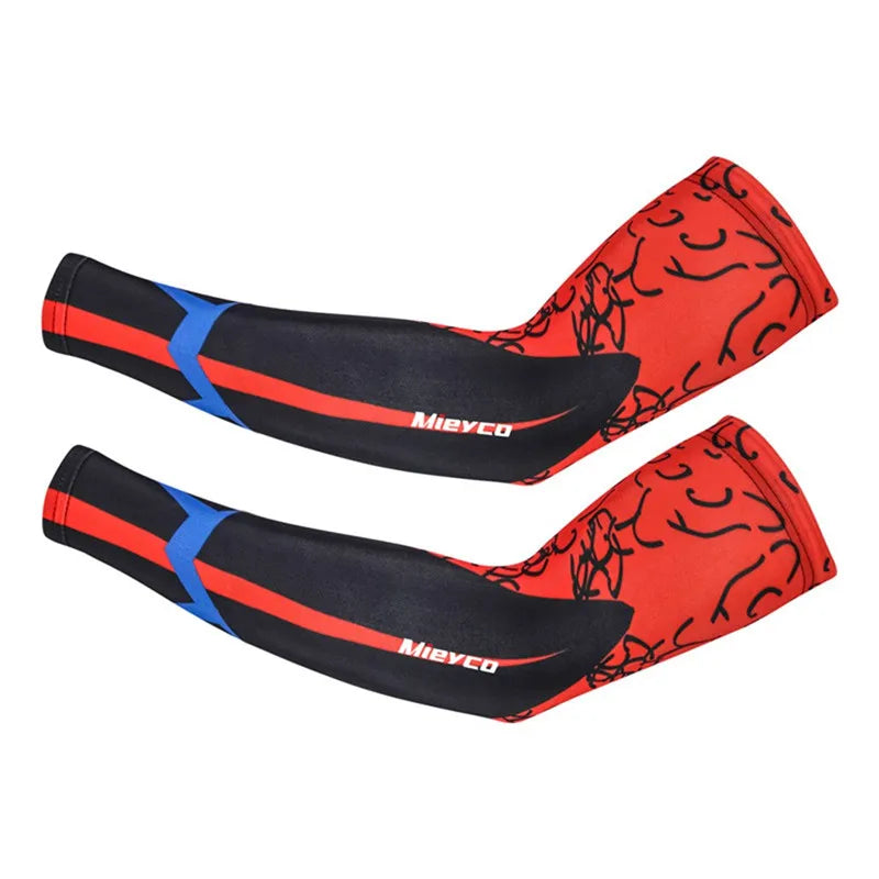 UV Sun Protection Cycling Arm Sleeves – Icy Silk | 16 Designs | S–3XL