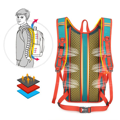Rucksack mit Wasserbeutel, ergonomischem Riemen