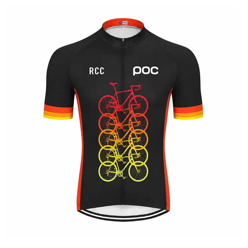 Men’s Short-Sleeve Cycling Jersey – Full-Zip, Quick-Dry MTB & Road Bike Top