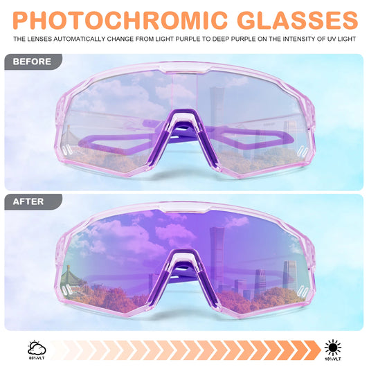 Photochromic Sport Shield Sunglasses
