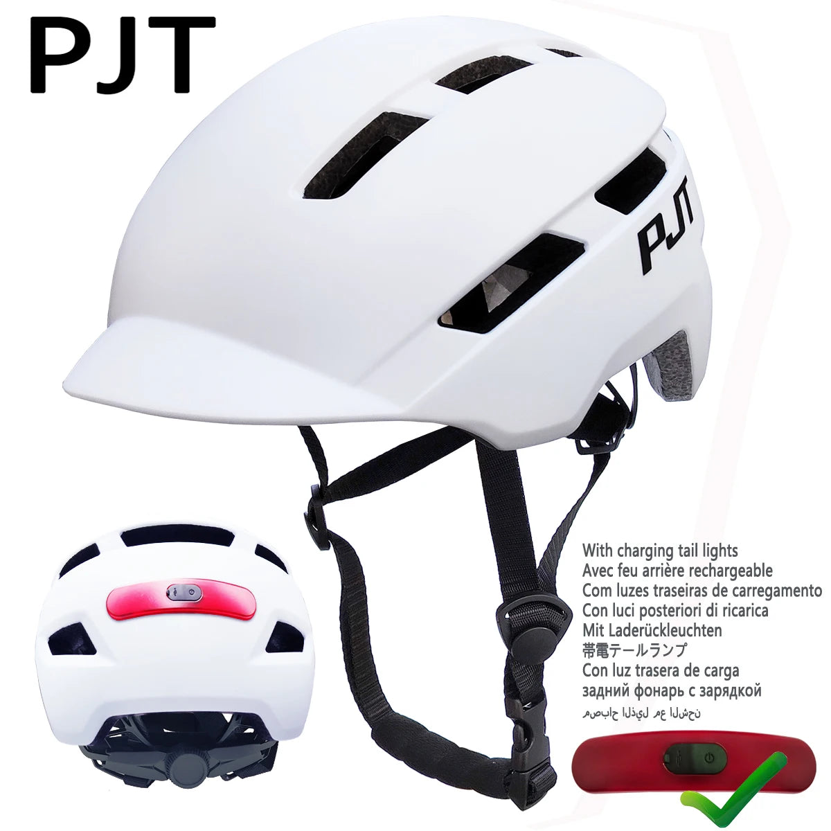Cycling Helmet USB Rechargeable Tail Light 