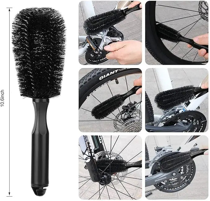 Set Bicycle Cleaning Tool Set Brush Kit 