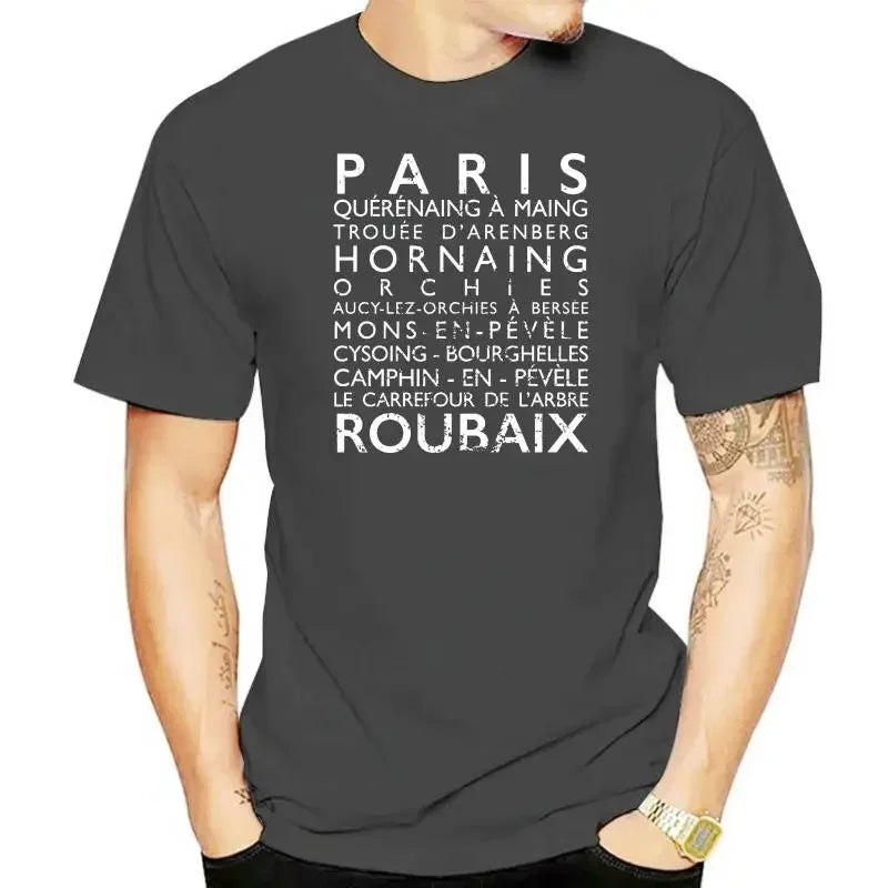Paris Roubaix Radfahrer-T-Shirt