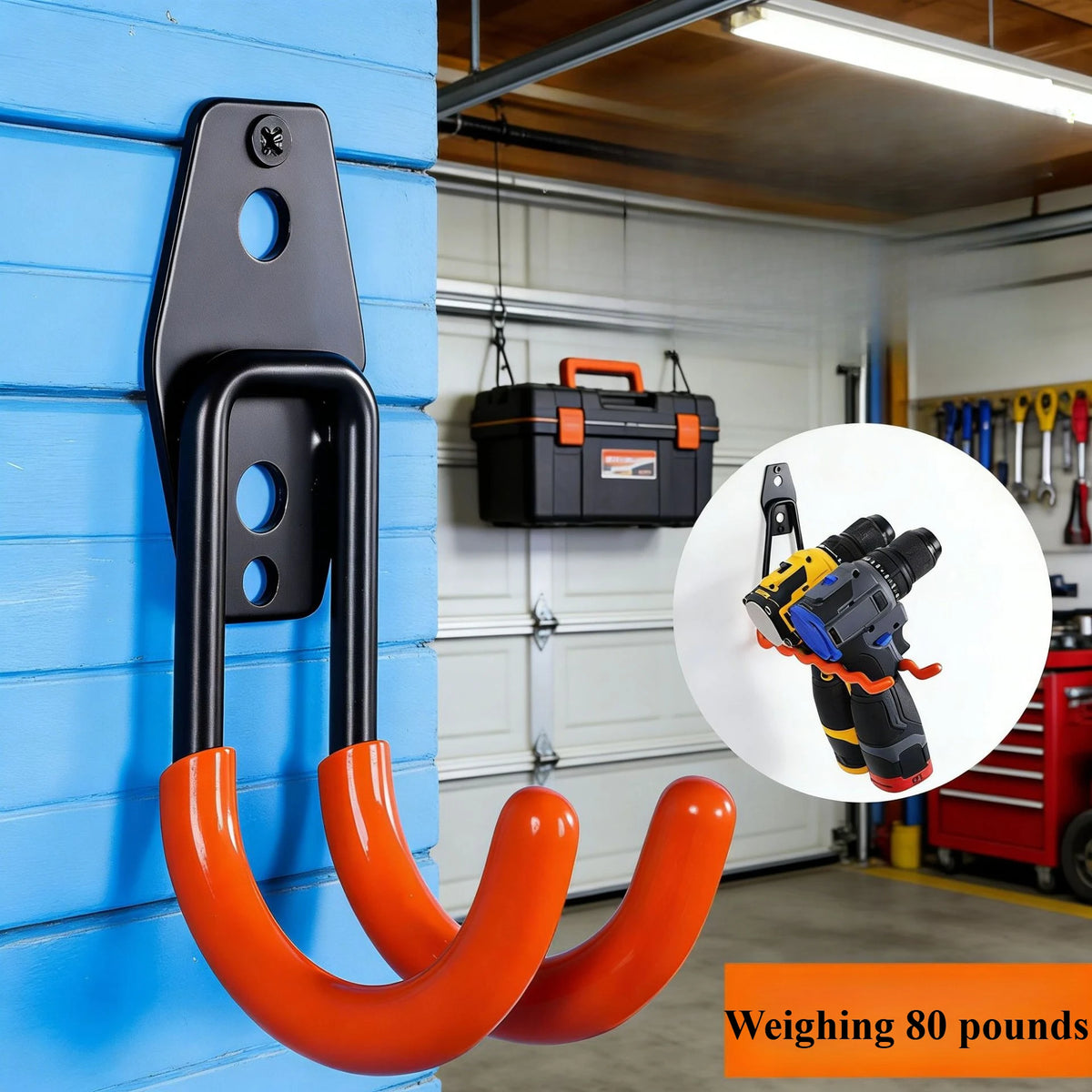 Heavy-Duty Metal Wall Hook – Garage Bike & Tool Storage
