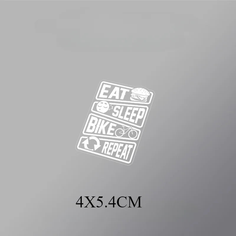 Manger, dormir, vélo et répéter des autocollants