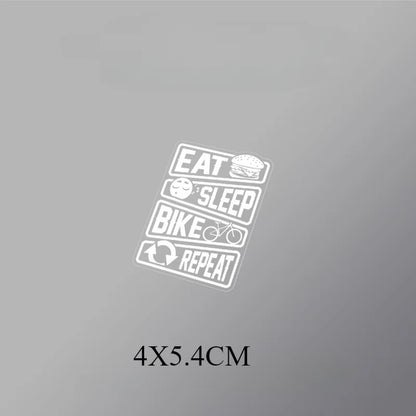 Manger, dormir, vélo et répéter des autocollants