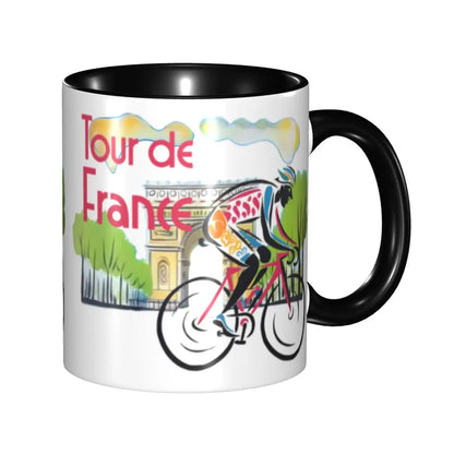 Cycling Ceramic Coffee Mug – 330ml Tea & Coffee Cup