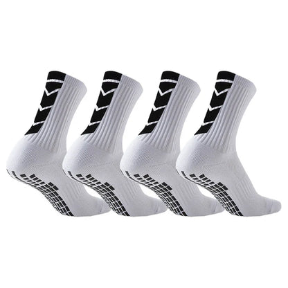 4 Pair Shockproof Non-Slip Grip Socks