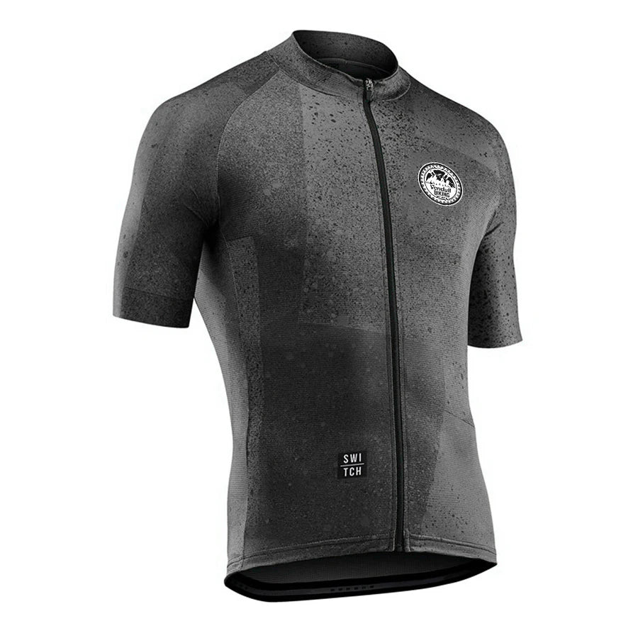 Men’s Short-Sleeve Cycling Jersey – Fleece-Lined, Fade-Resistant Print, 7 Colorways
