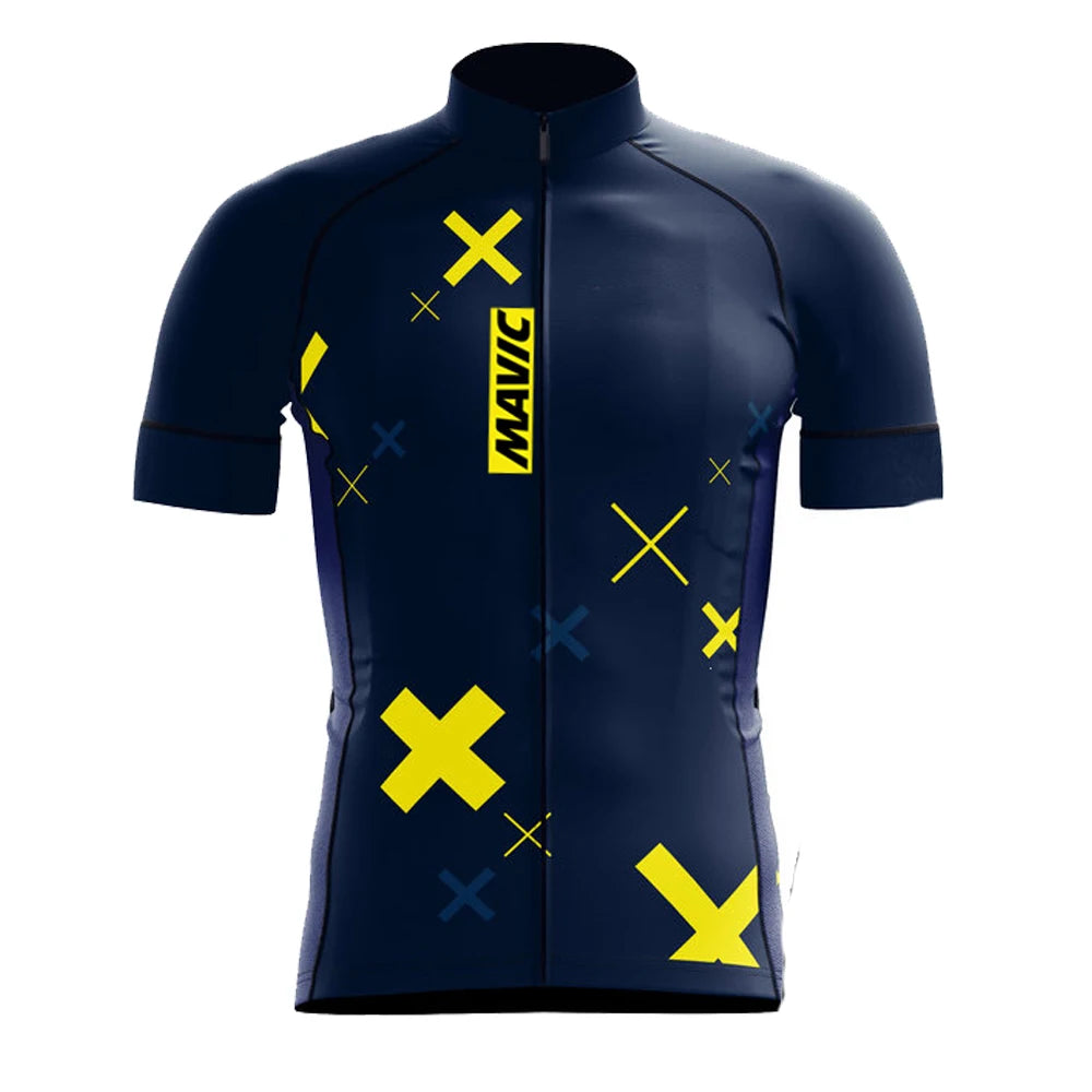 Men’s Cycling Jersey Short Sleeve – Breathable Full Zip Road MTB