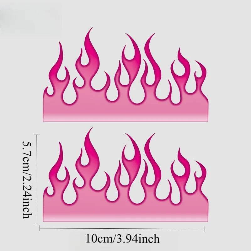 2pcs Flame Bike Sticker DIY 