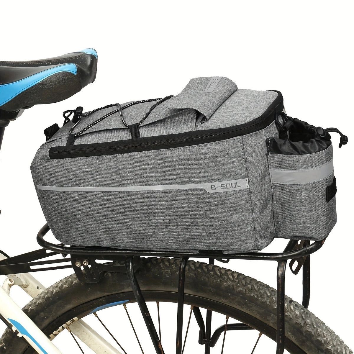13L Waterproof Bike Rear Bag – Bicycle Pannier with Rain Cover