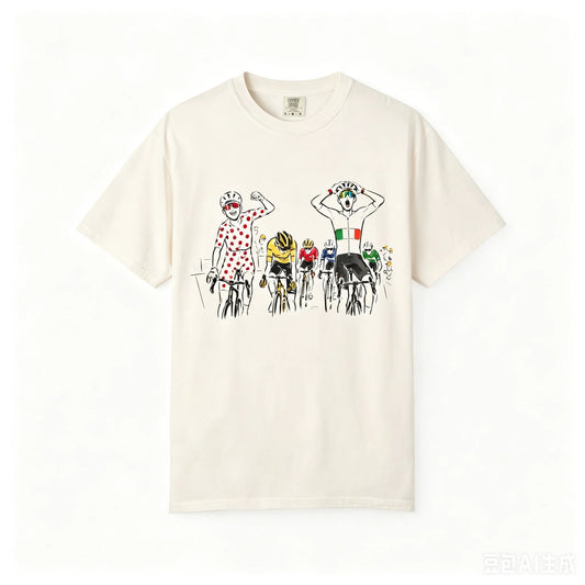 Tour de France 2026 Cycling Graphic Tee – Oversized Fit