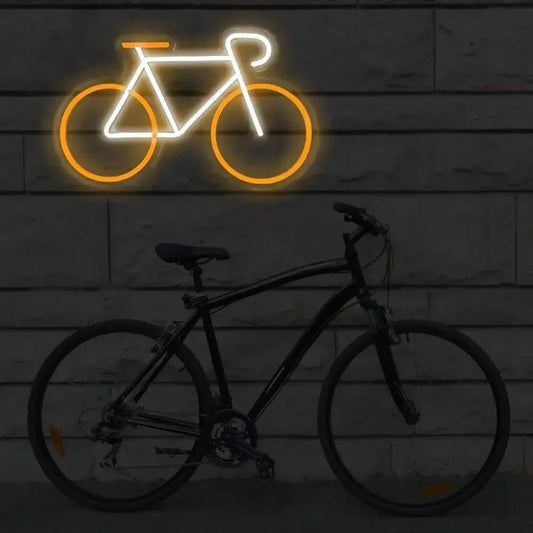Lampada a led al neon in bicicletta