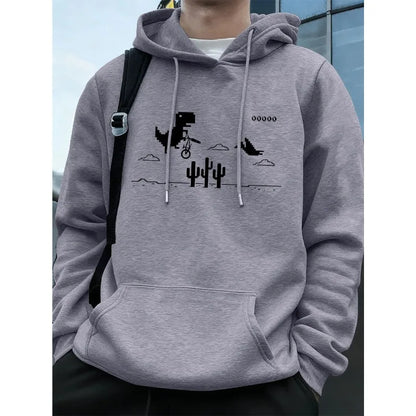 Offline Dino Pixel Art Hoodie