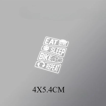 Manger, dormir, vélo et répéter des autocollants