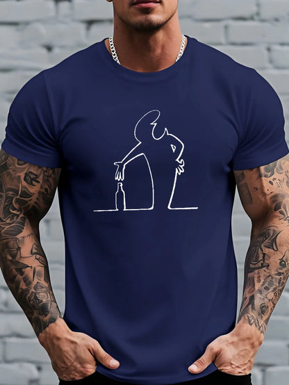 Men's Cycling Print T-Shirt – Cotton Casual Sports Tee